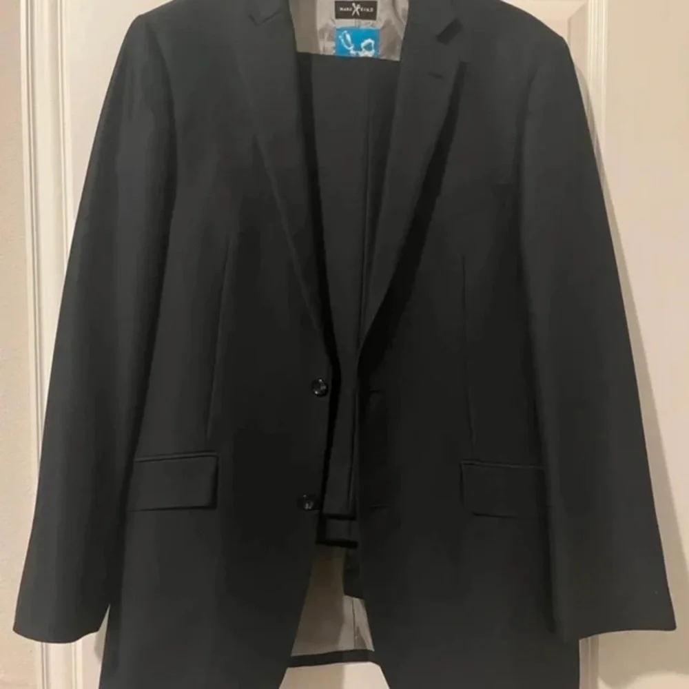 Black Men's Two-Button Blazer